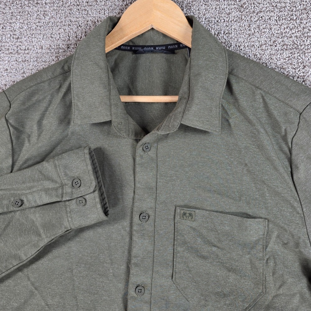 KUIU Men's Button Down Shirt - Forest Green